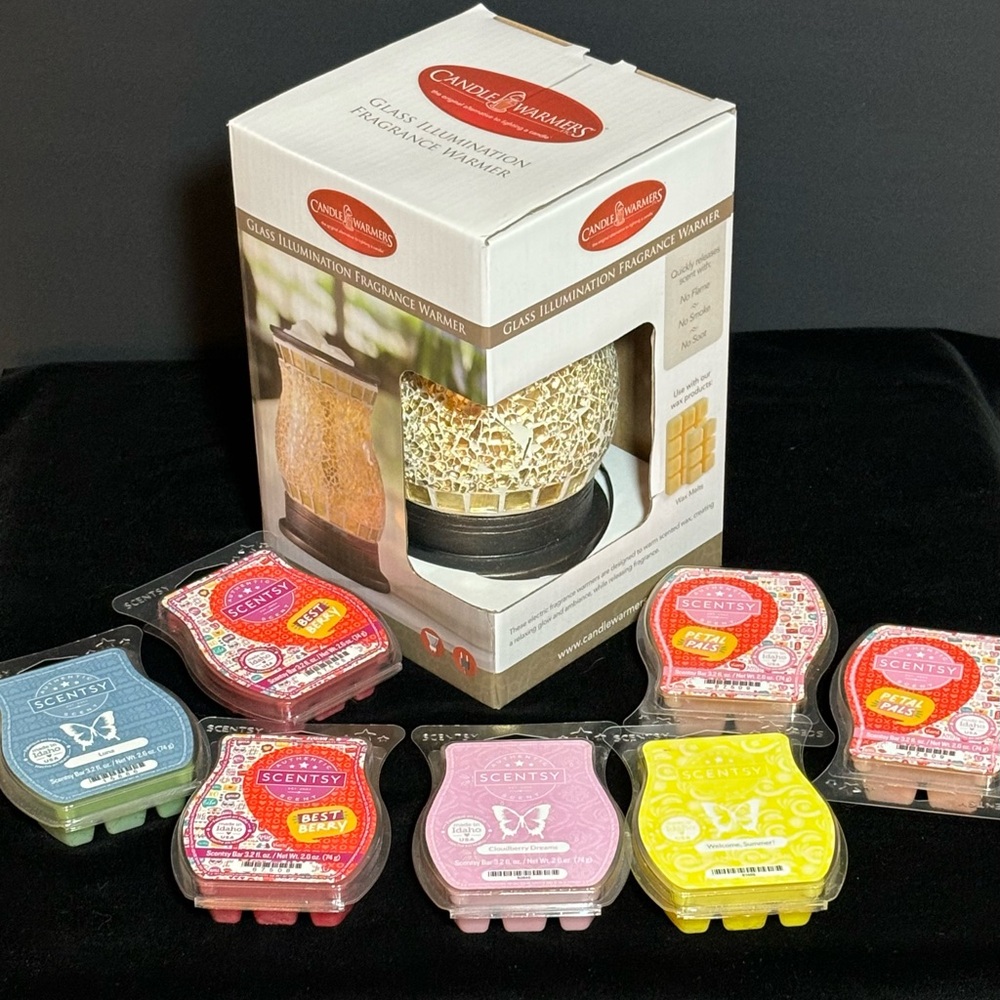 Candle Warmers Etc Illumination Fragrance Warmer with 7 NEW Scentsy Wax …